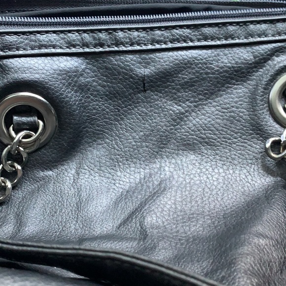 Nine West dark gray handbag w/ chain handles. - Picture 11 of 11